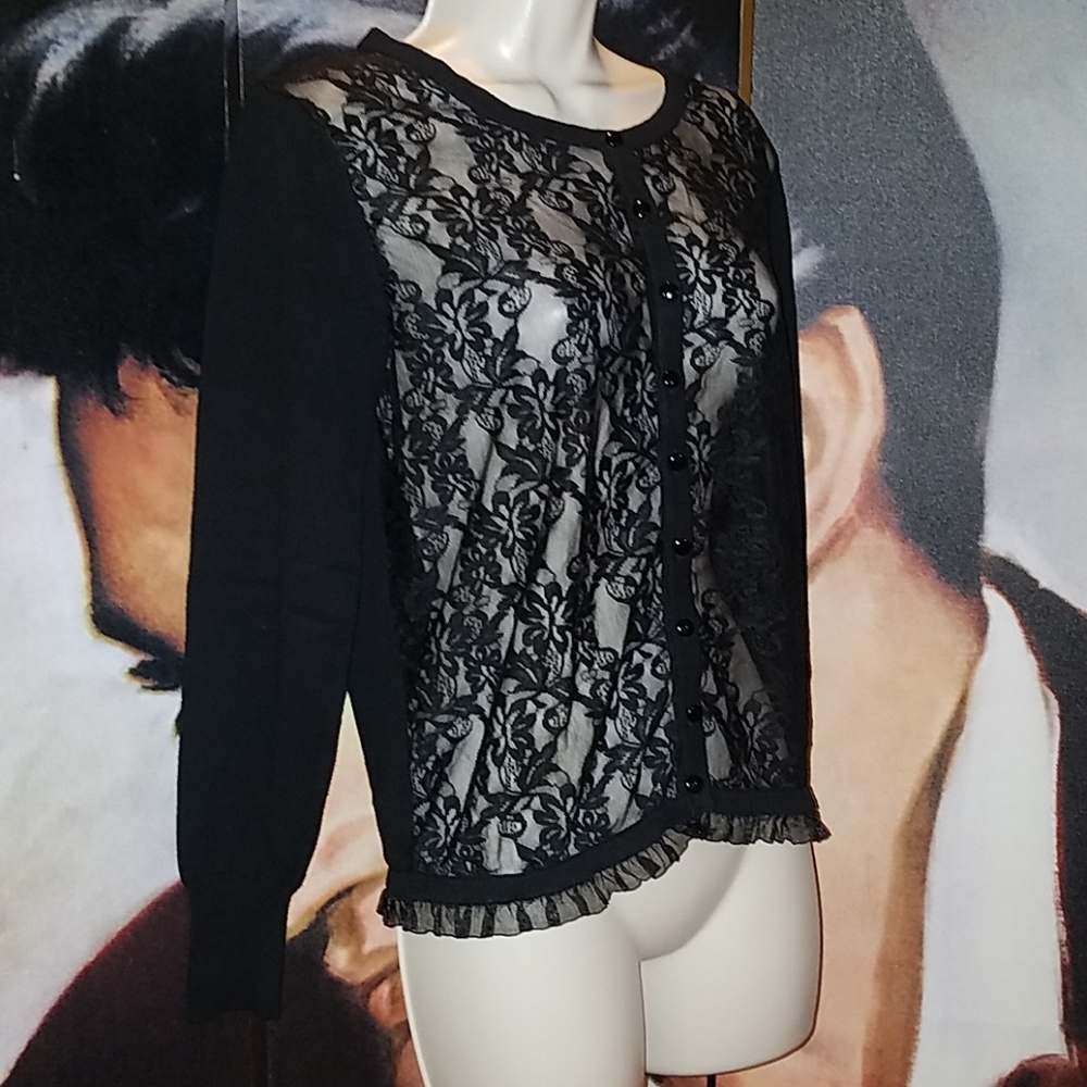 ❤SOLD❤ BUNDLE 4 BEETLE Lace Skull Gothic Cardigan - Picture 5 of 8